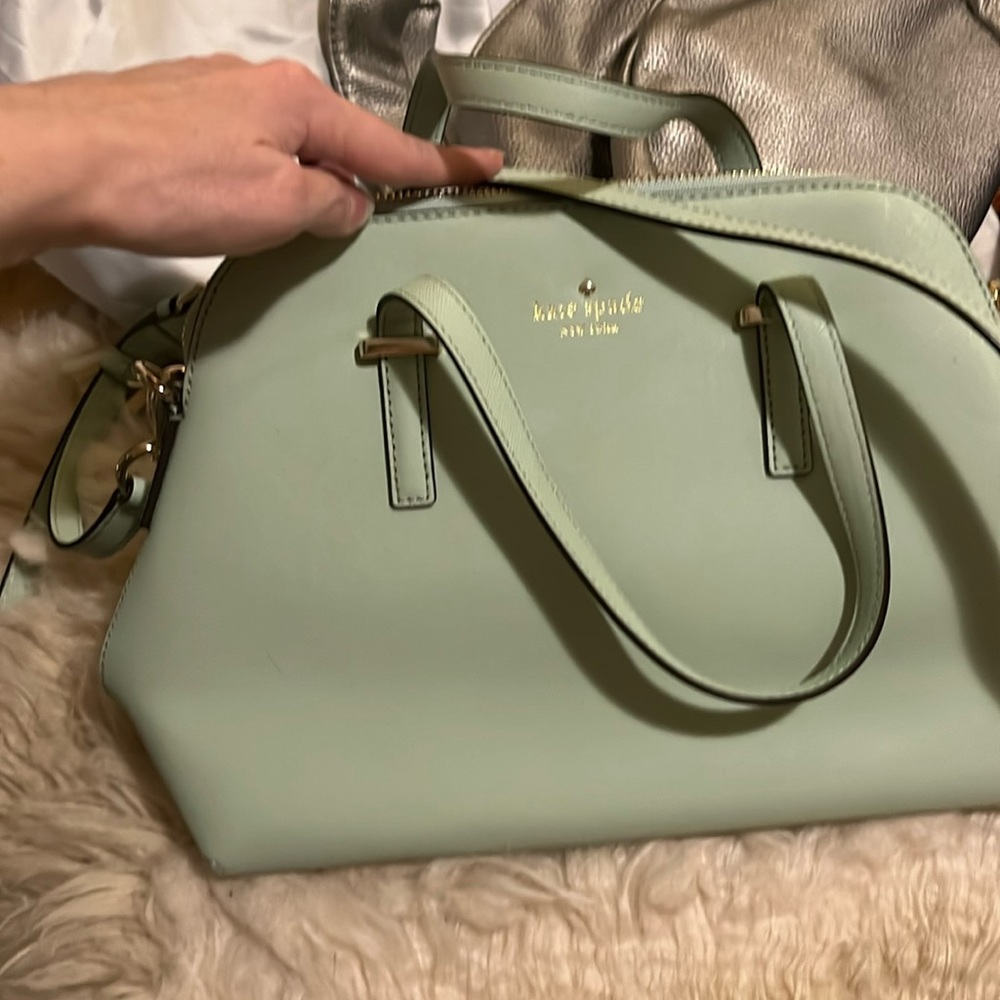 NWOT never used Kate Spade bag, no flaws, cat friendly home. Mint green color.